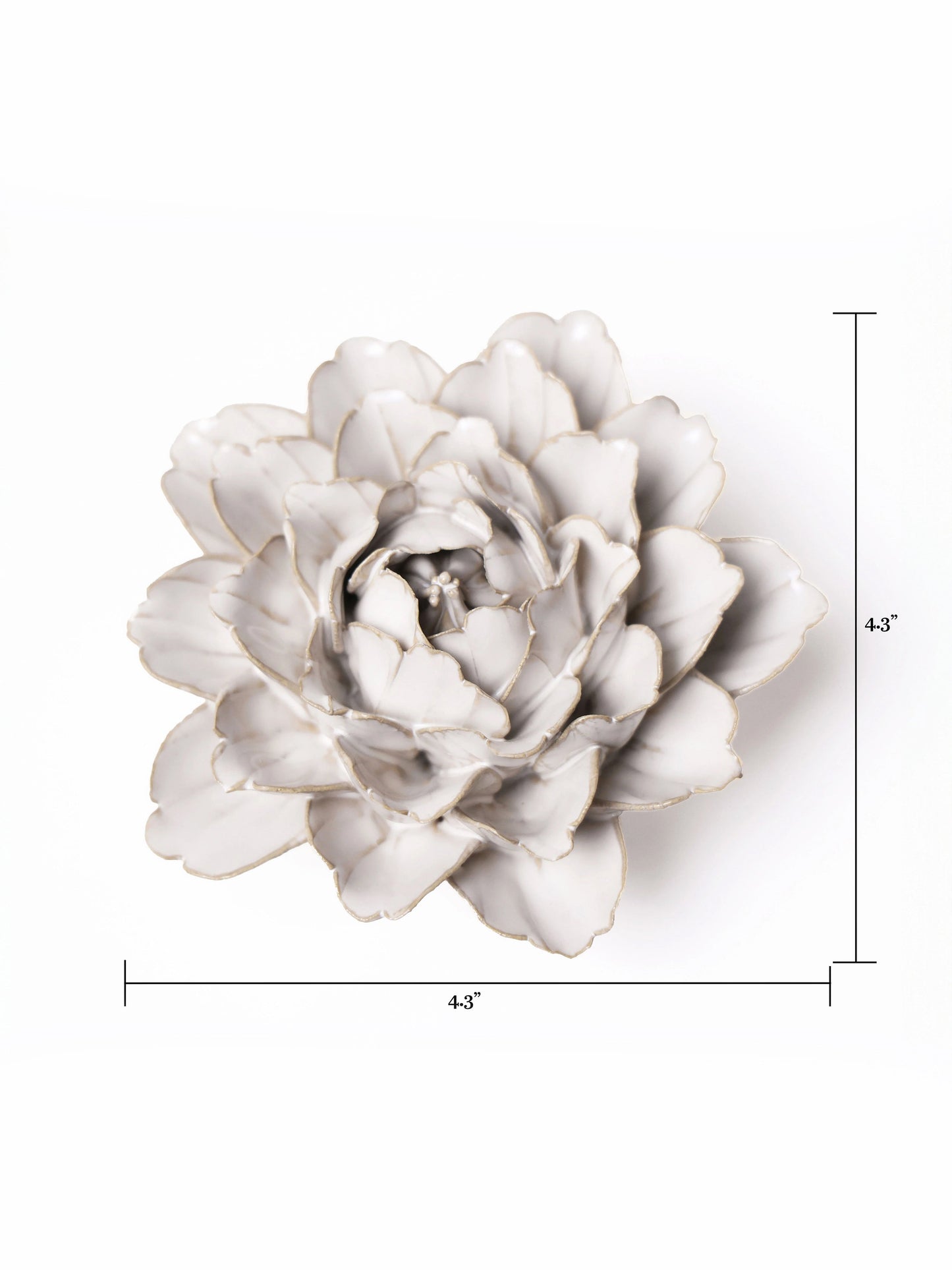 Ceramic Ivory Comanche Peony