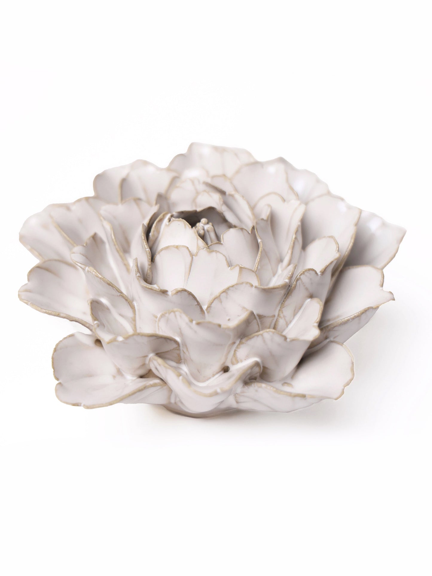 Ceramic Ivory Comanche Peony