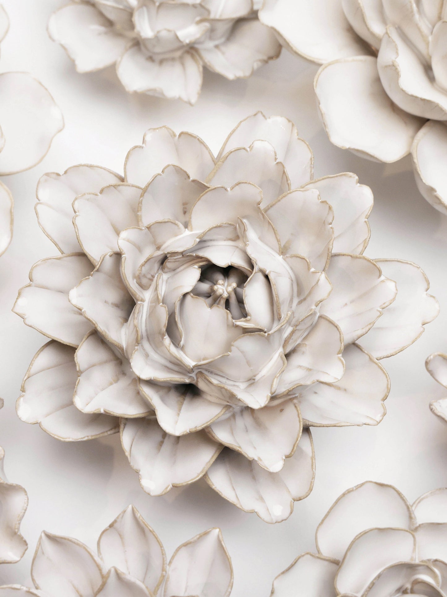 Ceramic Ivory Comanche Peony