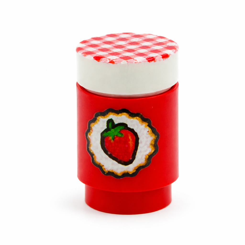 Pot de confiture de fraises