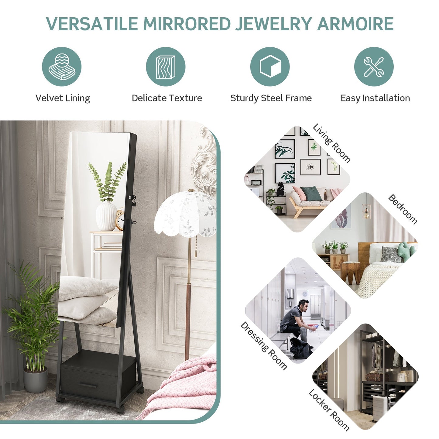 Jewelry Cabinet with Full