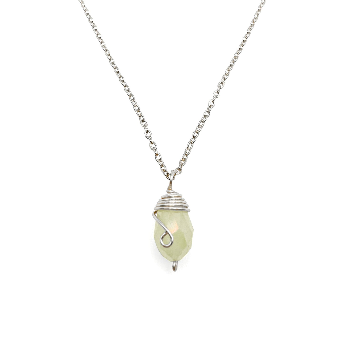 Silver Birthstone necklace