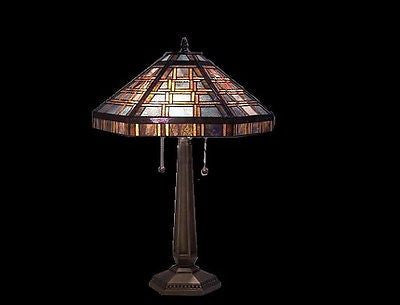 Tiffany Mission style Stained glass Table Lamp