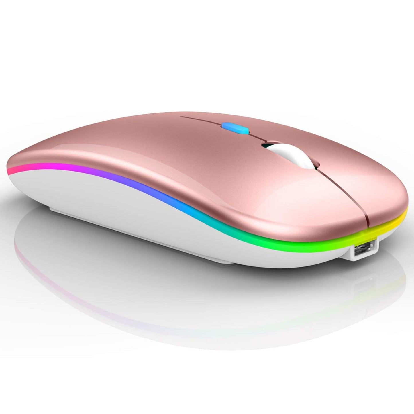 Wireless RGB Mouse – Silent Rechargeable Bluetooth Mouse with LED Backlight for PC & Laptop