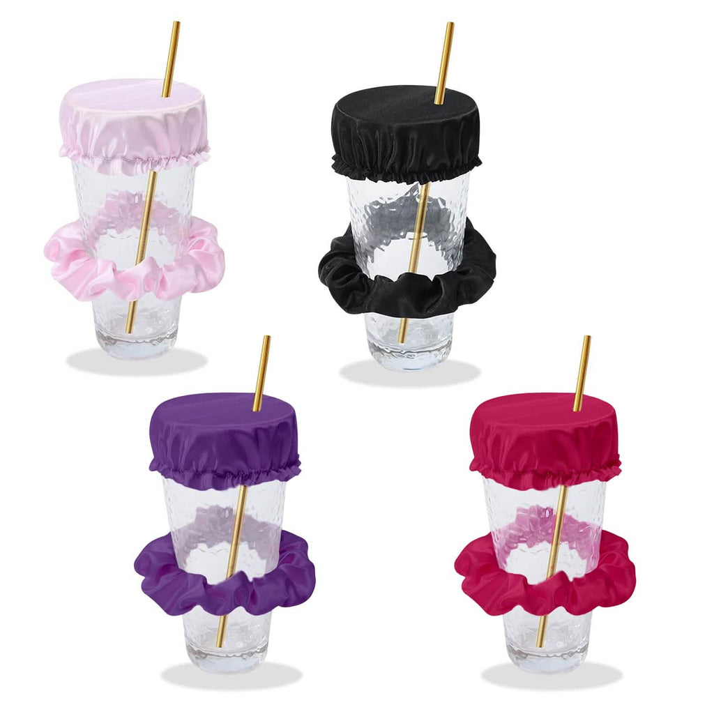 Chouchou anti-piqûre réutilisable, couvercle de verre à boisson, bandeau avec trou pour paille pour recouvrir les boissons, fête, club, discothèque