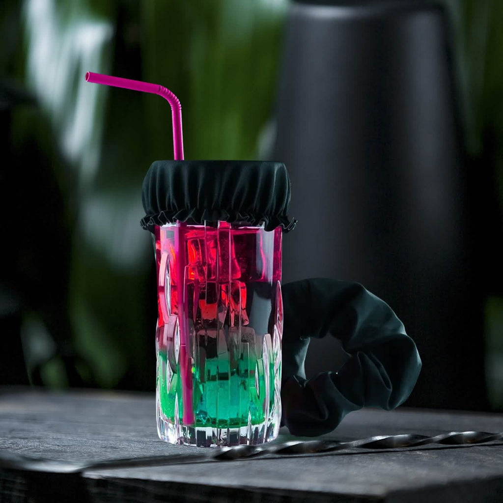 Chouchou anti-piqûre réutilisable, couvercle de verre à boisson, bandeau avec trou pour paille pour recouvrir les boissons, fête, club, discothèque