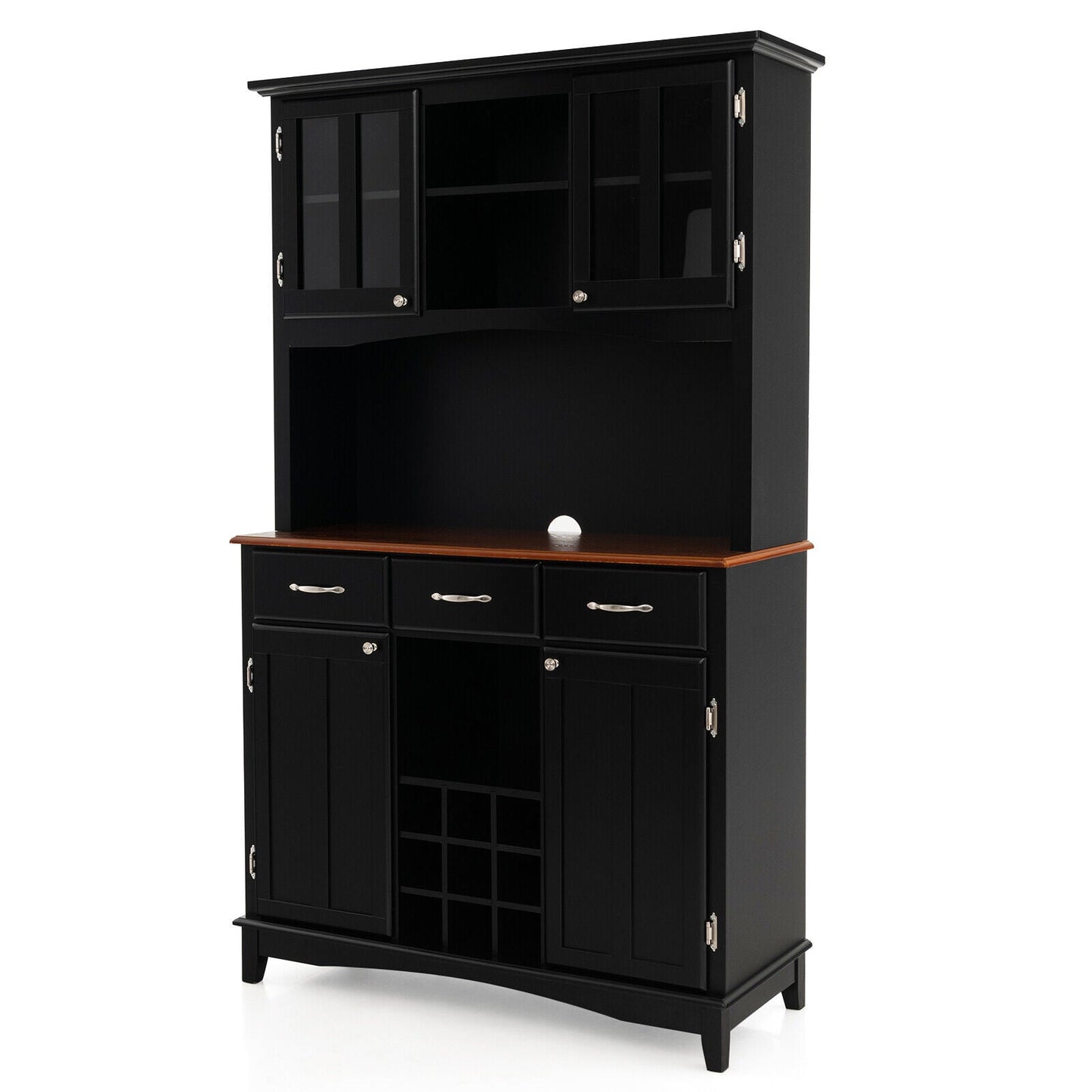 Wood Buffet Hutch Cabinet with 3 Large Drawers
