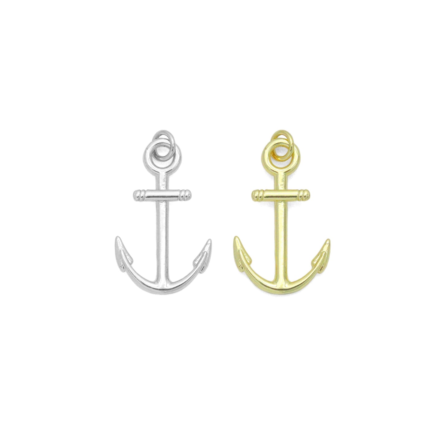 Gold Anchor Charm Pendant, Sku#LK1151