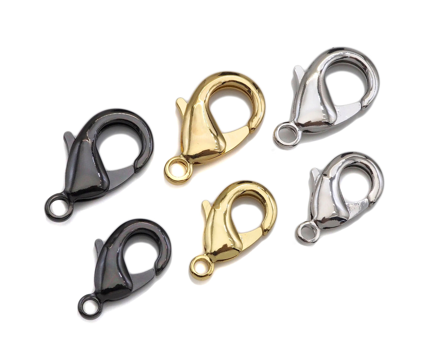 High Quality Real Gold Plated Plain Lobster Claw Clasp, Gold/Silver/Gunmetal Lobster Claw Clasp, 19mm/23mm,sku#LK153
