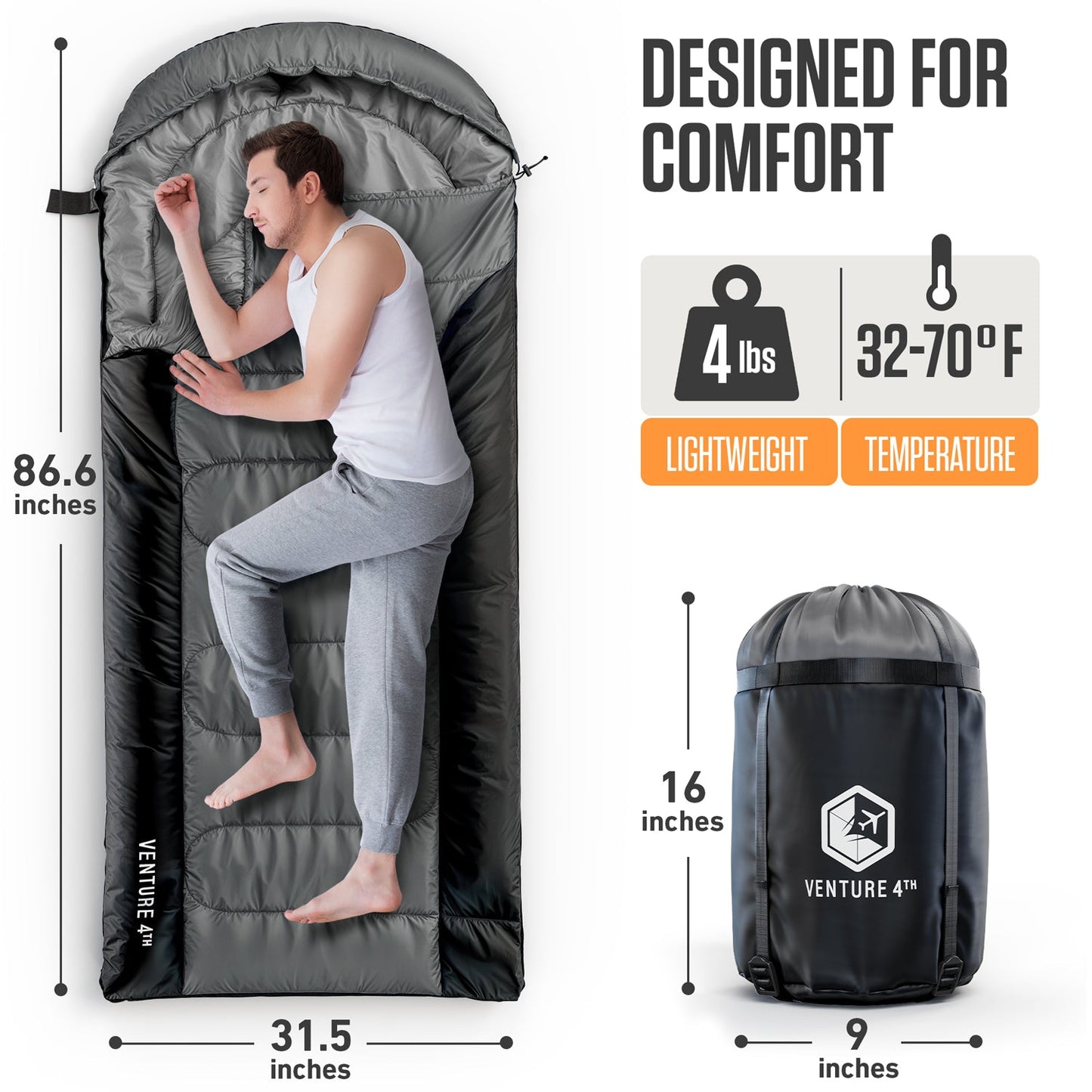 XXL Sleeping Bag for Big and Tall Campers