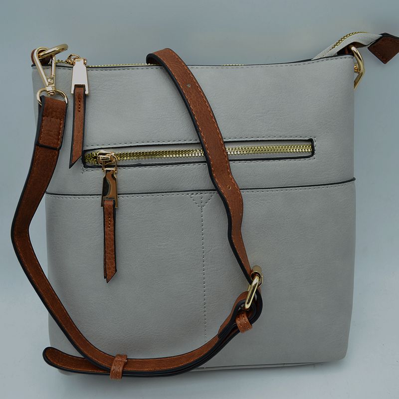 Women's Kaylee Soft PU Vegan Leather 2 in 1 Tote Crossbody Bag