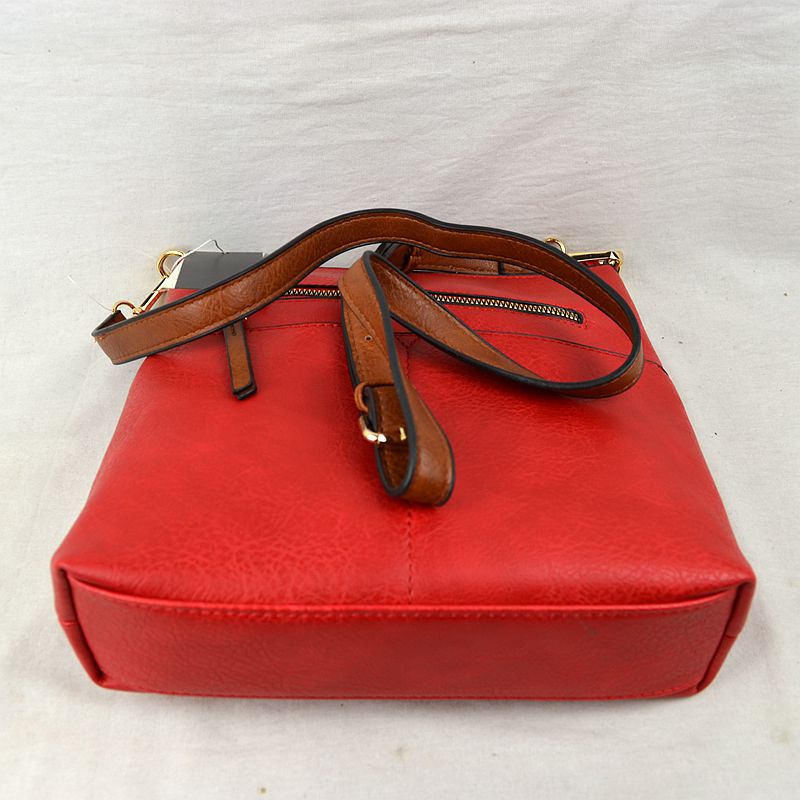 Women's Kaylee Soft PU Vegan Leather 2 in 1 Tote Crossbody Bag