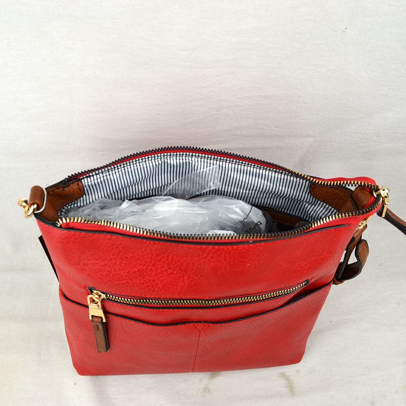 Women's Kaylee Soft PU Vegan Leather 2 in 1 Tote Crossbody Bag