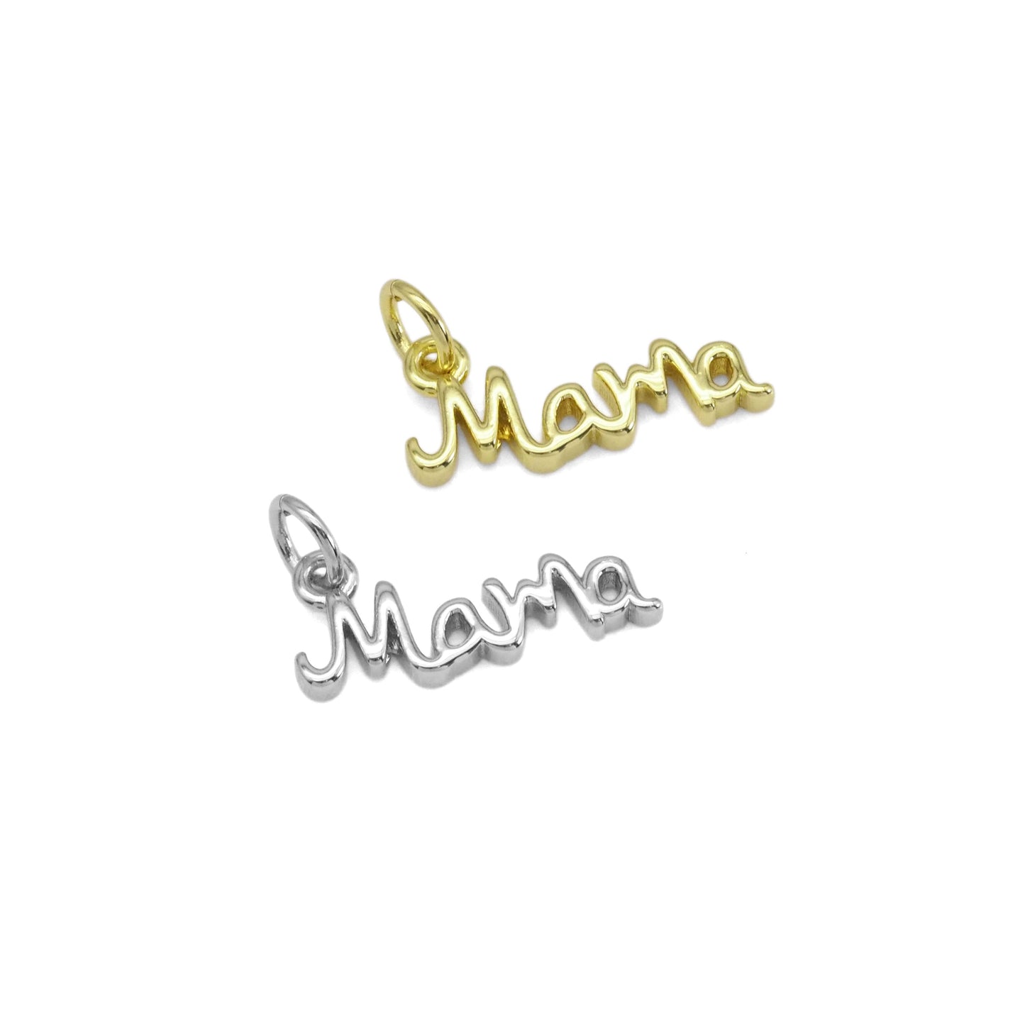 Plain Gold Mama Word Mother's Day Charm, Sku#LX398