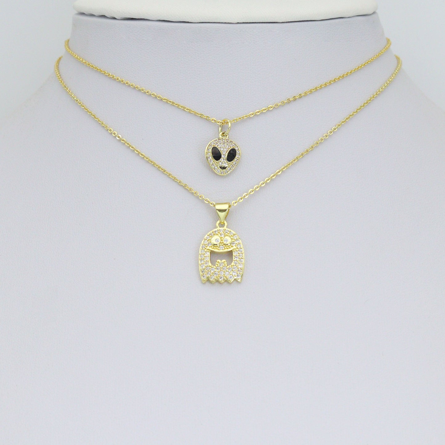 Aolloween Alien Head Ghost Charm Pendant, Sku#LX953