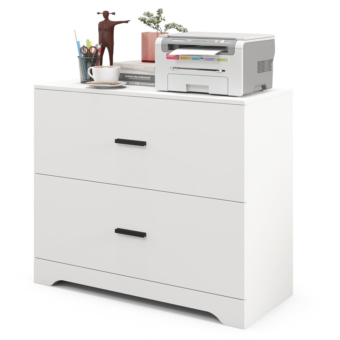 2-Drawer Lateral File Cabinet with Adjustable Bars for Home and Office