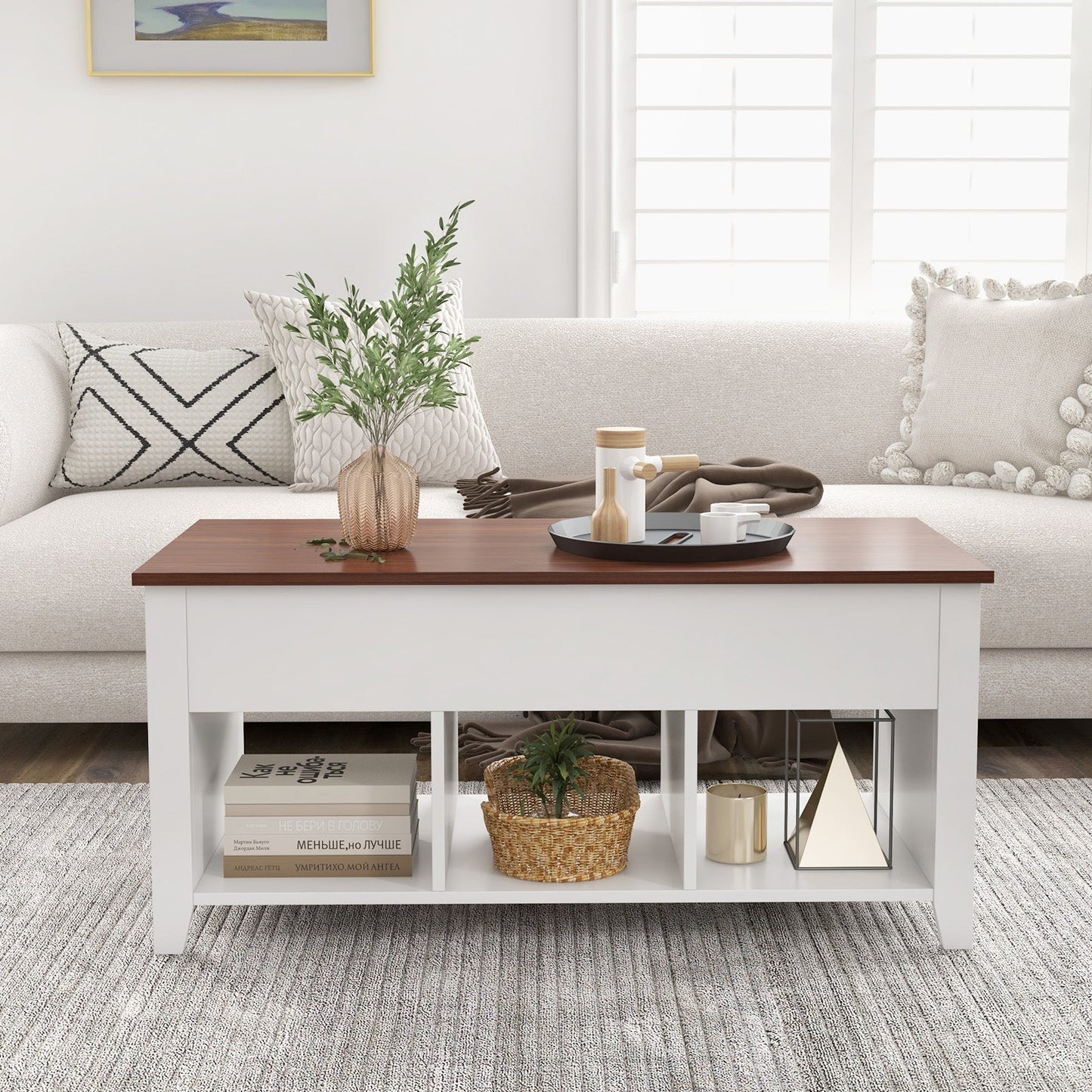 Coffee Table with Hidden Storage Compartment
