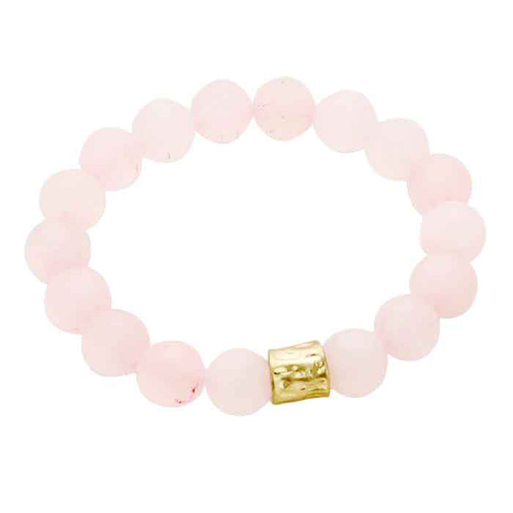 Semi precious stone beaded stretch bracelet