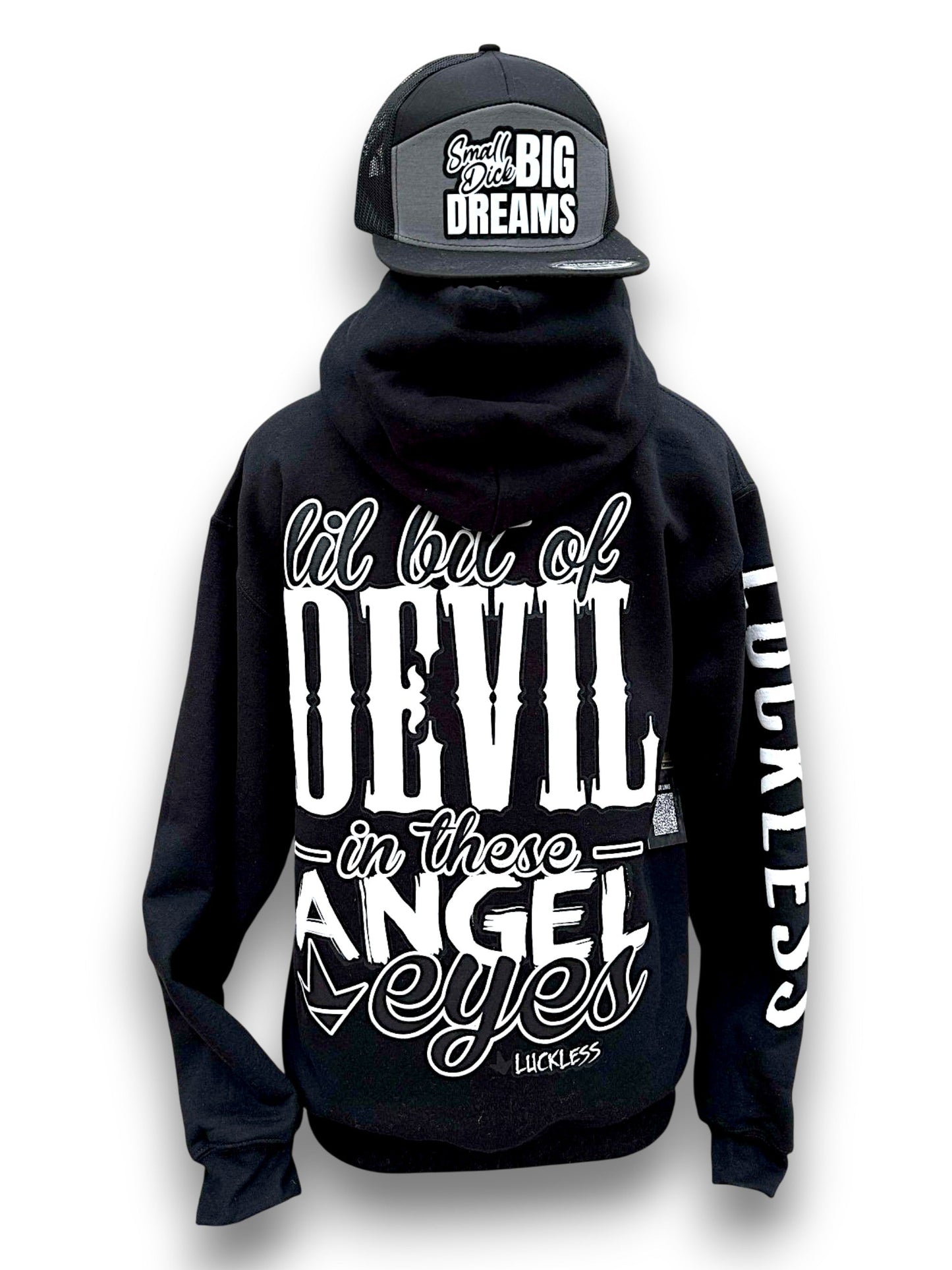 Lil Bit Of Devil in these Angel Eyes Hoodie
