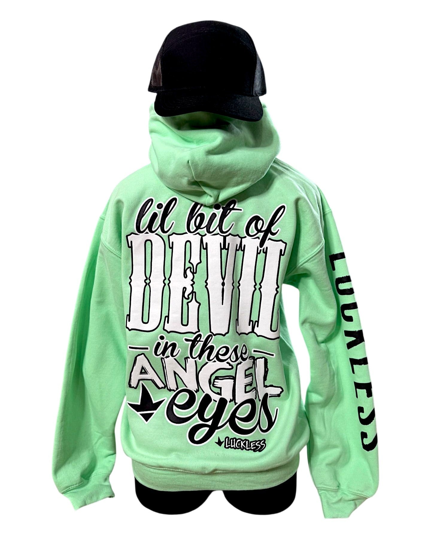 Lil Bit Of Devil in these Angel Eyes Hoodie