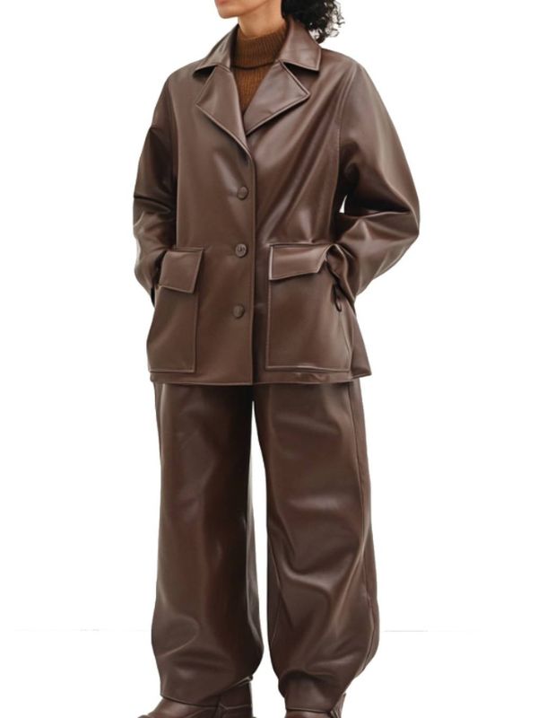 Lily Leather Brown Jacket – Stylish Women’s Brown Leather Jacket