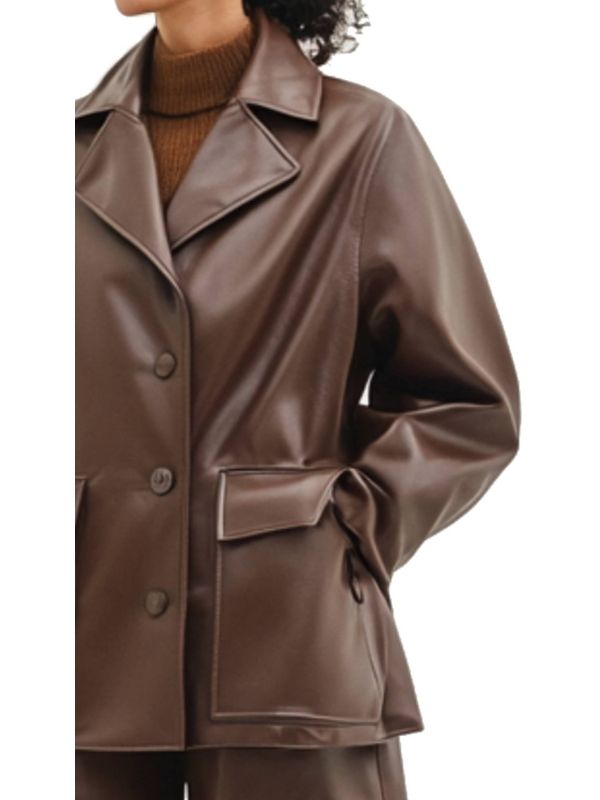 Lily Leather Brown Jacket – Stylish Women’s Brown Leather Jacket