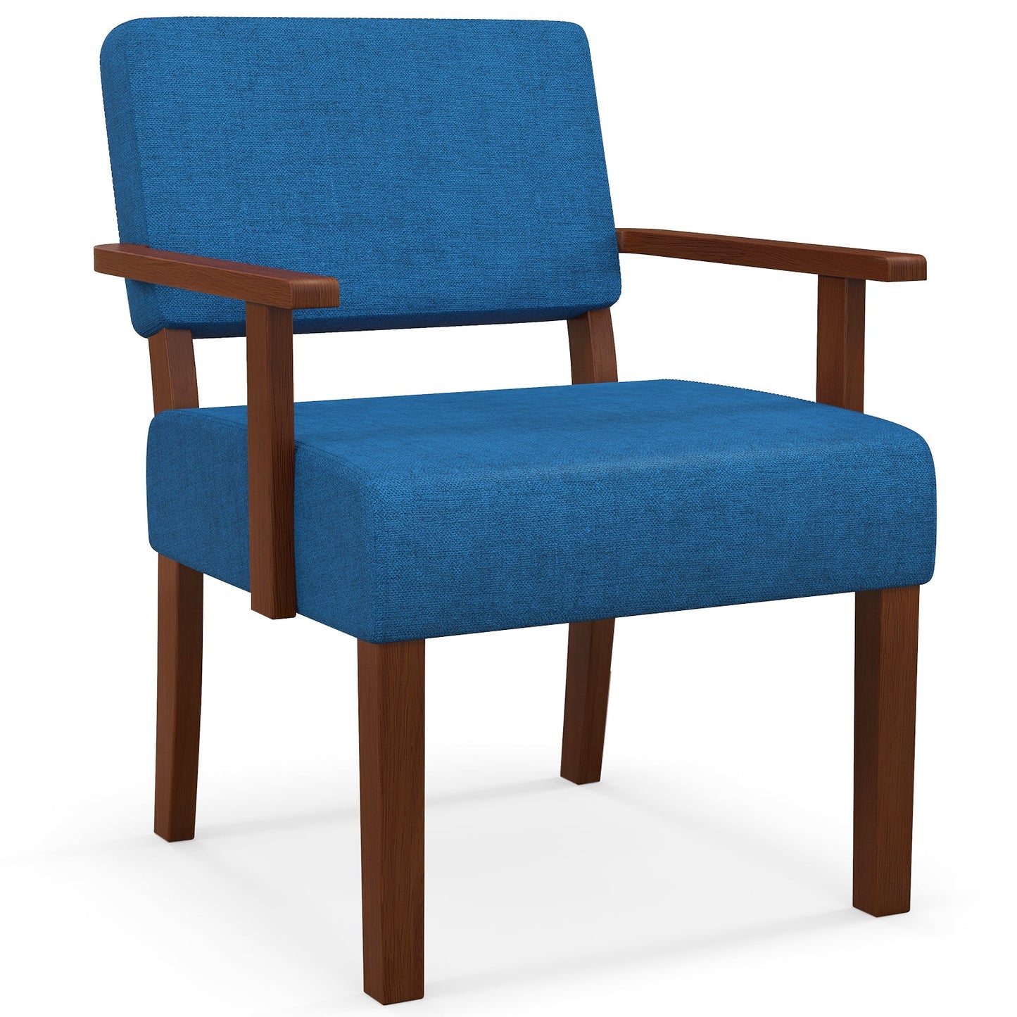 Linen Accent Chair Living Room Chair with Soft Padded Seat and Backrest