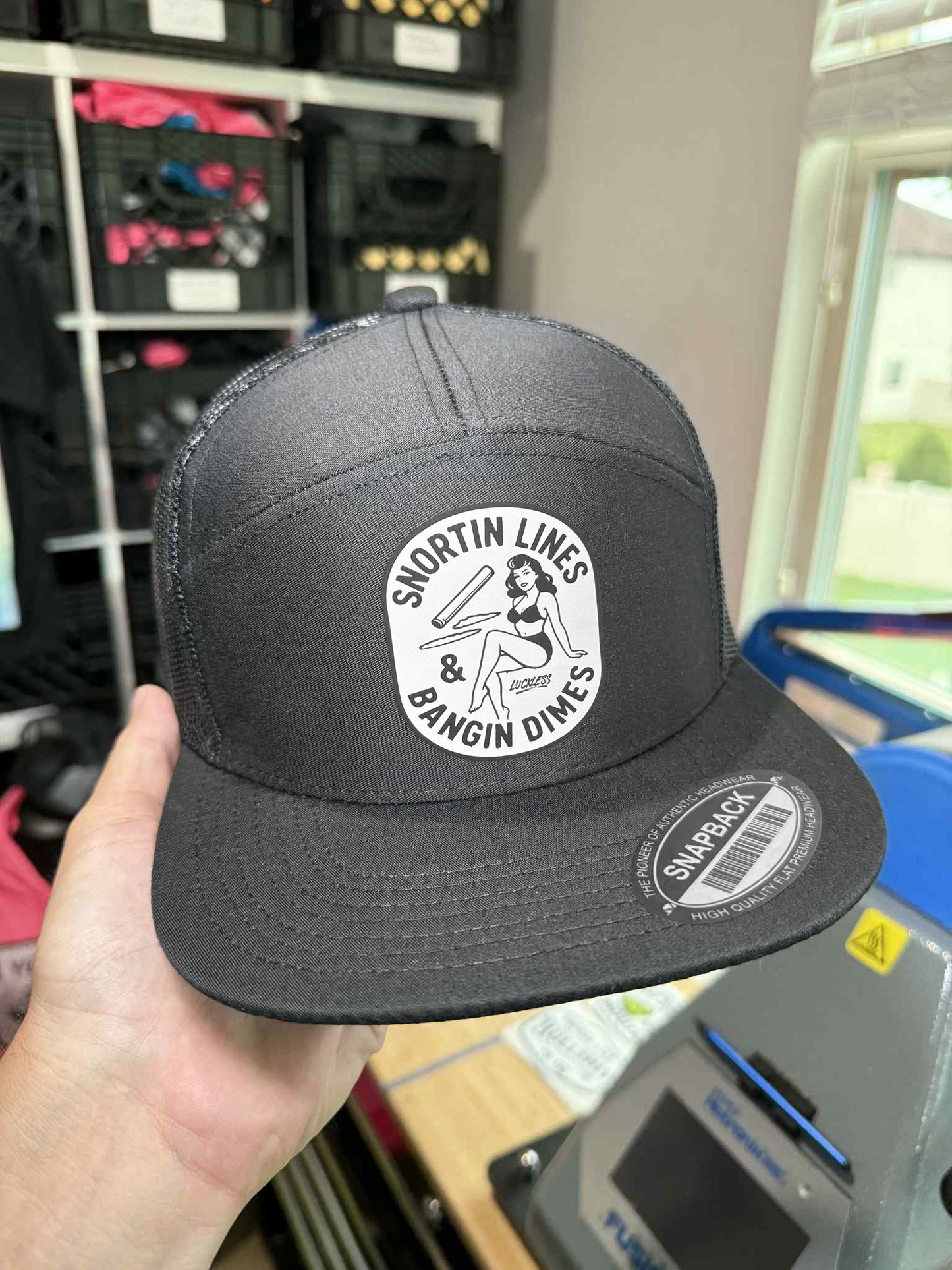 Lines and Dimes 7-Panel Snapback Hat