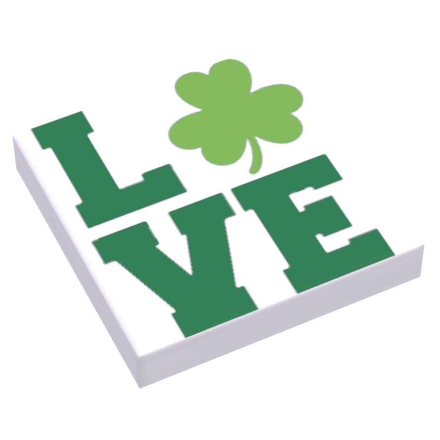 L☘️VE St. Patrick's Day 2x2 Tile