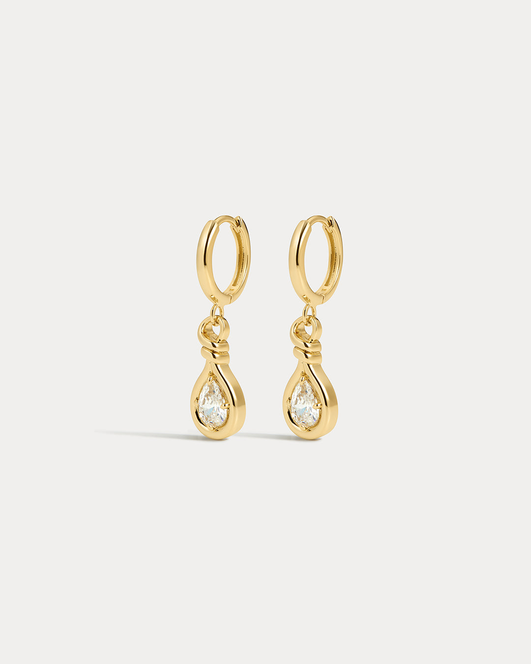 The Georgia Stone Knot Hoops- Gold