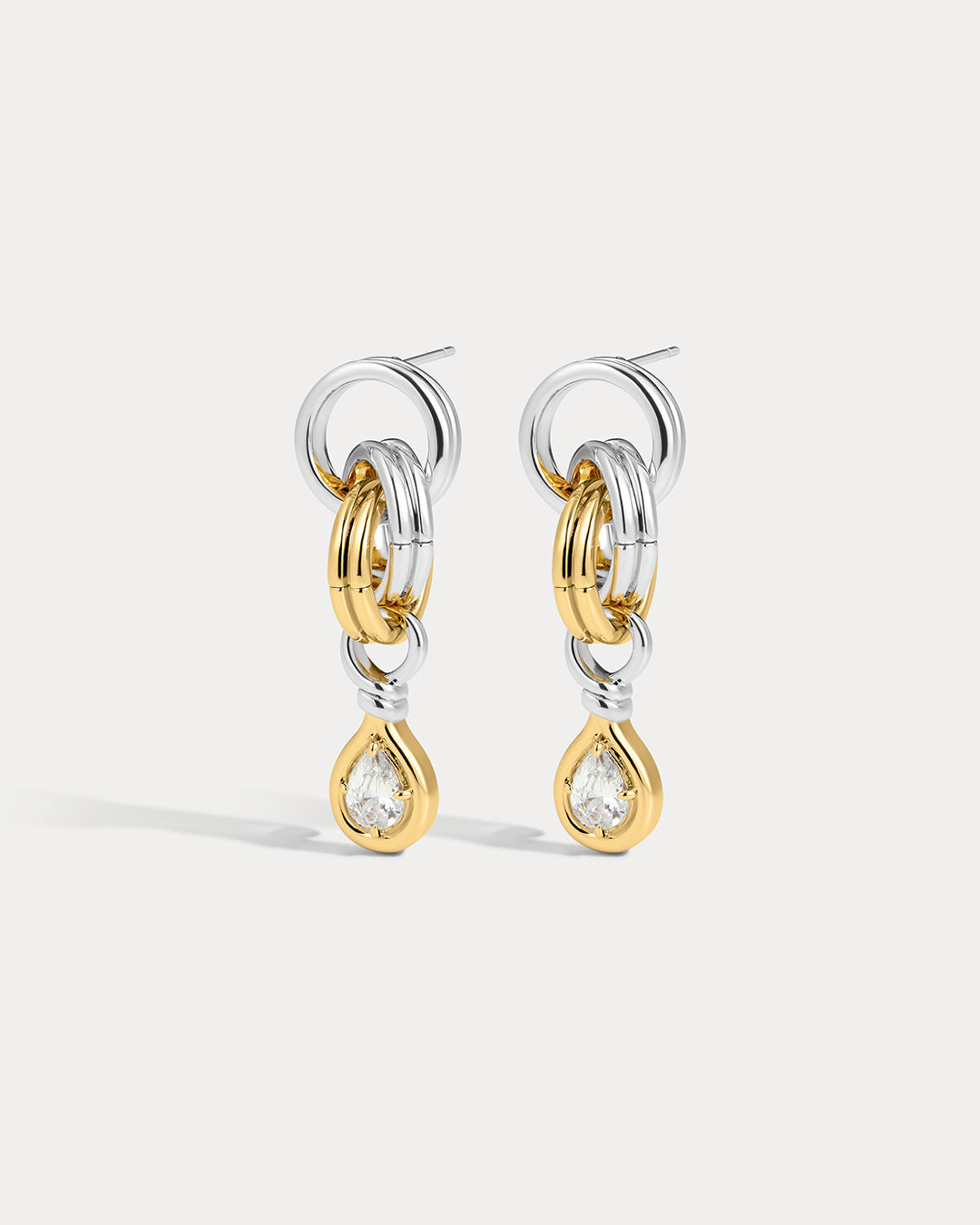 The Georgia Stone Twisted Studs- Silver