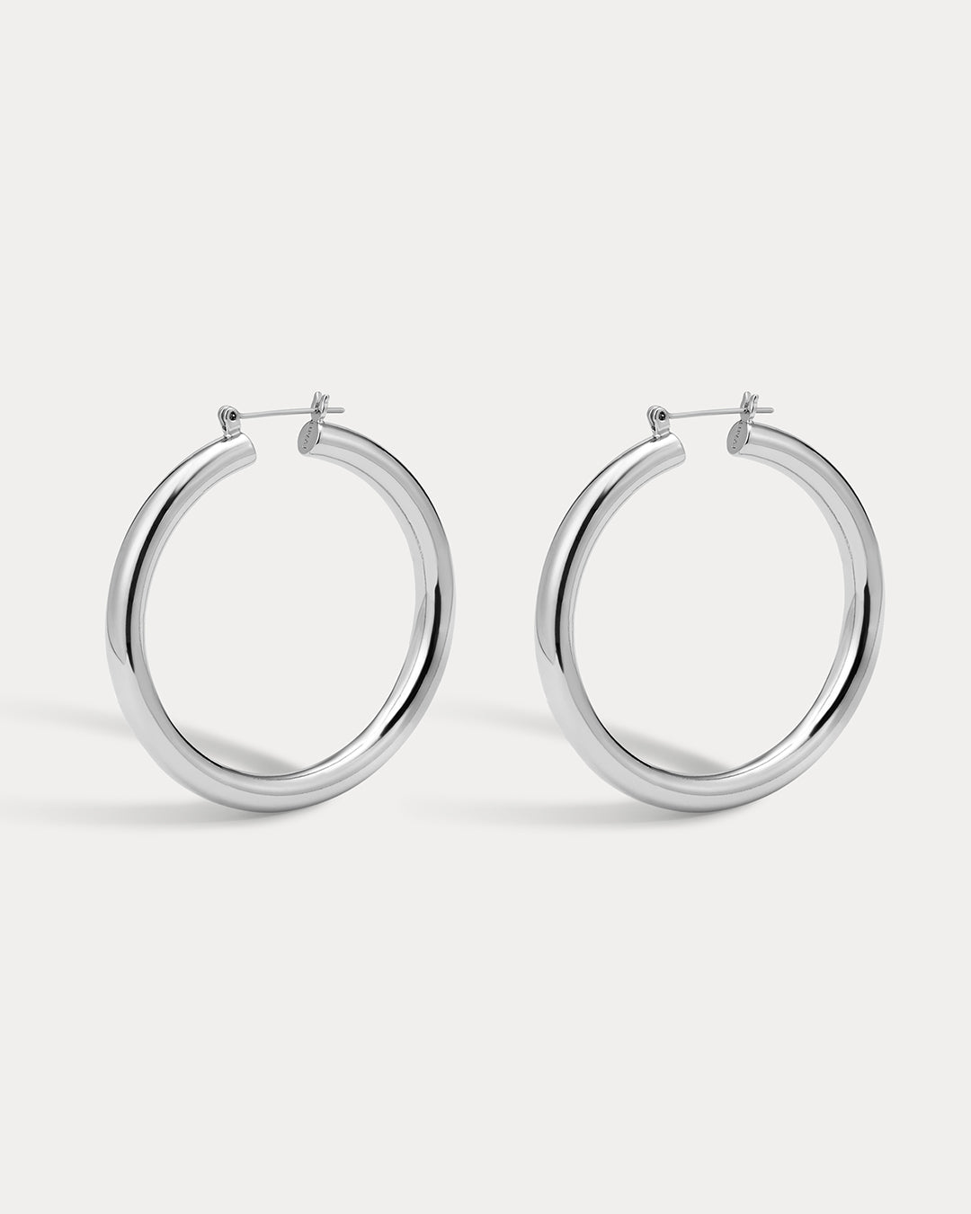 Amalfi Tube Hoops- Silver (Ships Late September)