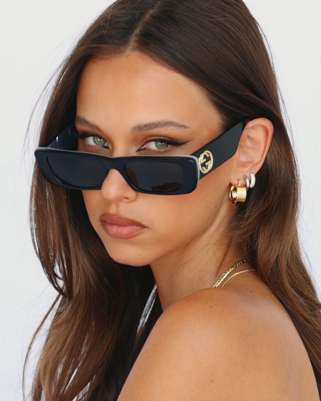 Pave Amalfi Huggies- Gold