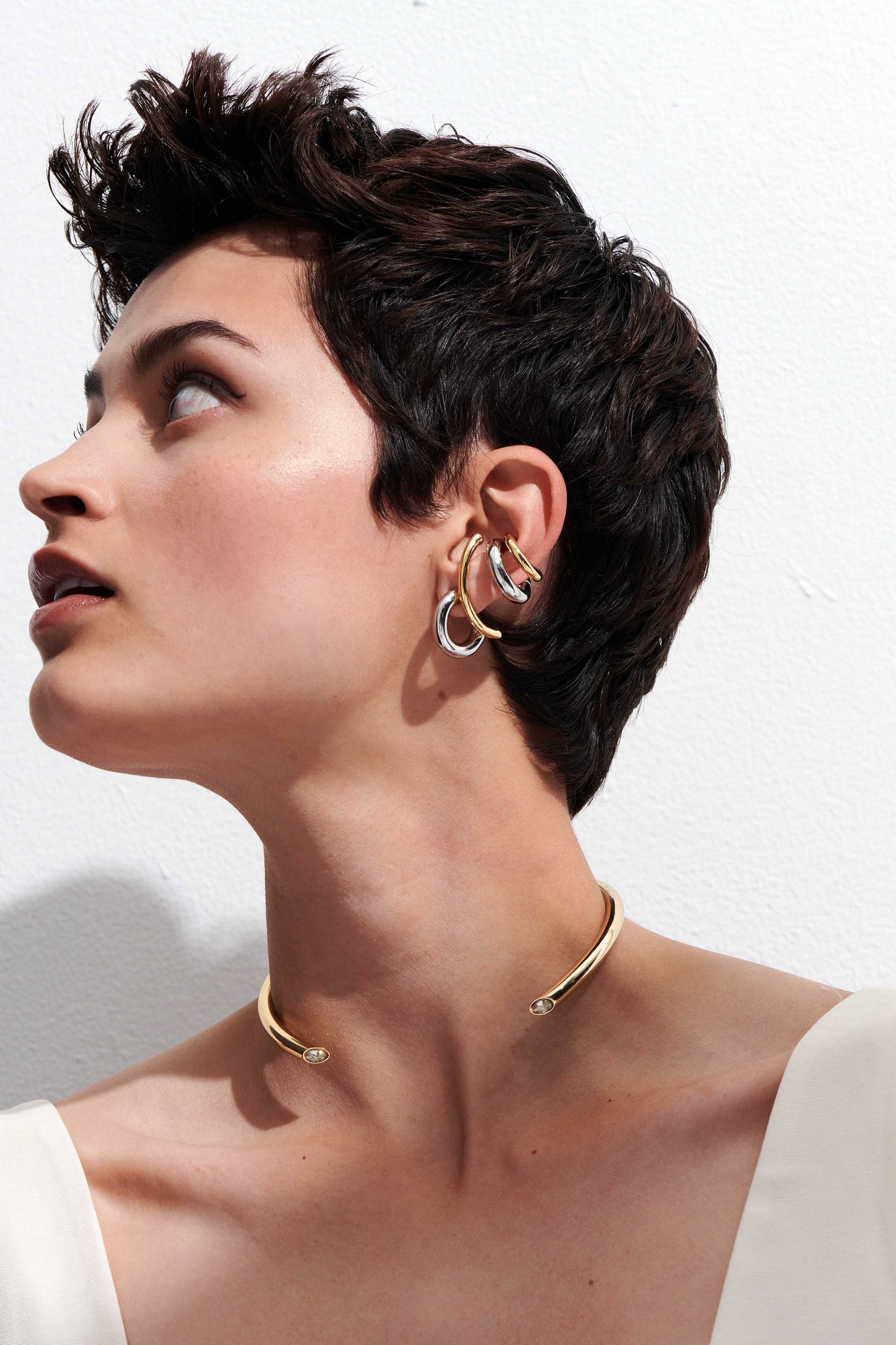 Marisa Two-Tone Hoop Earrings