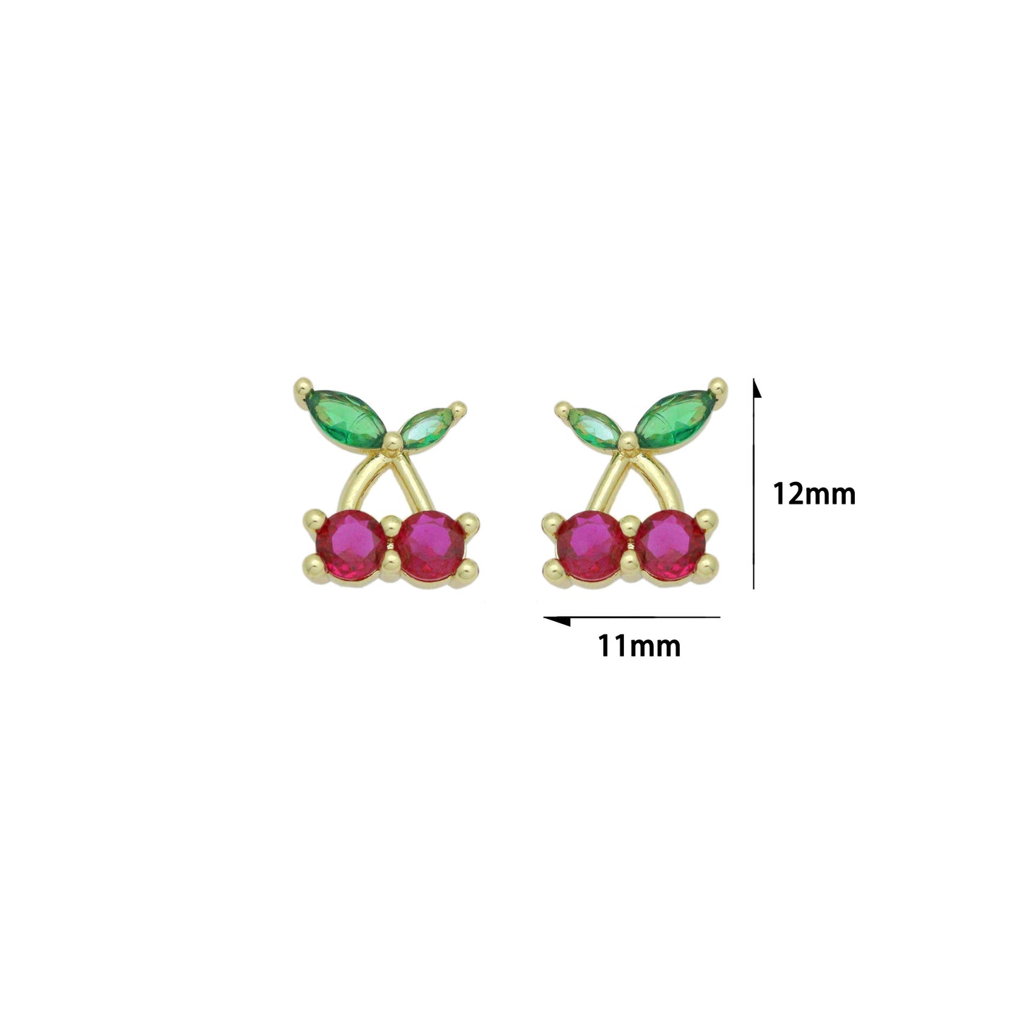 Cute Cherry Stud Earrings, Sku#ML66
