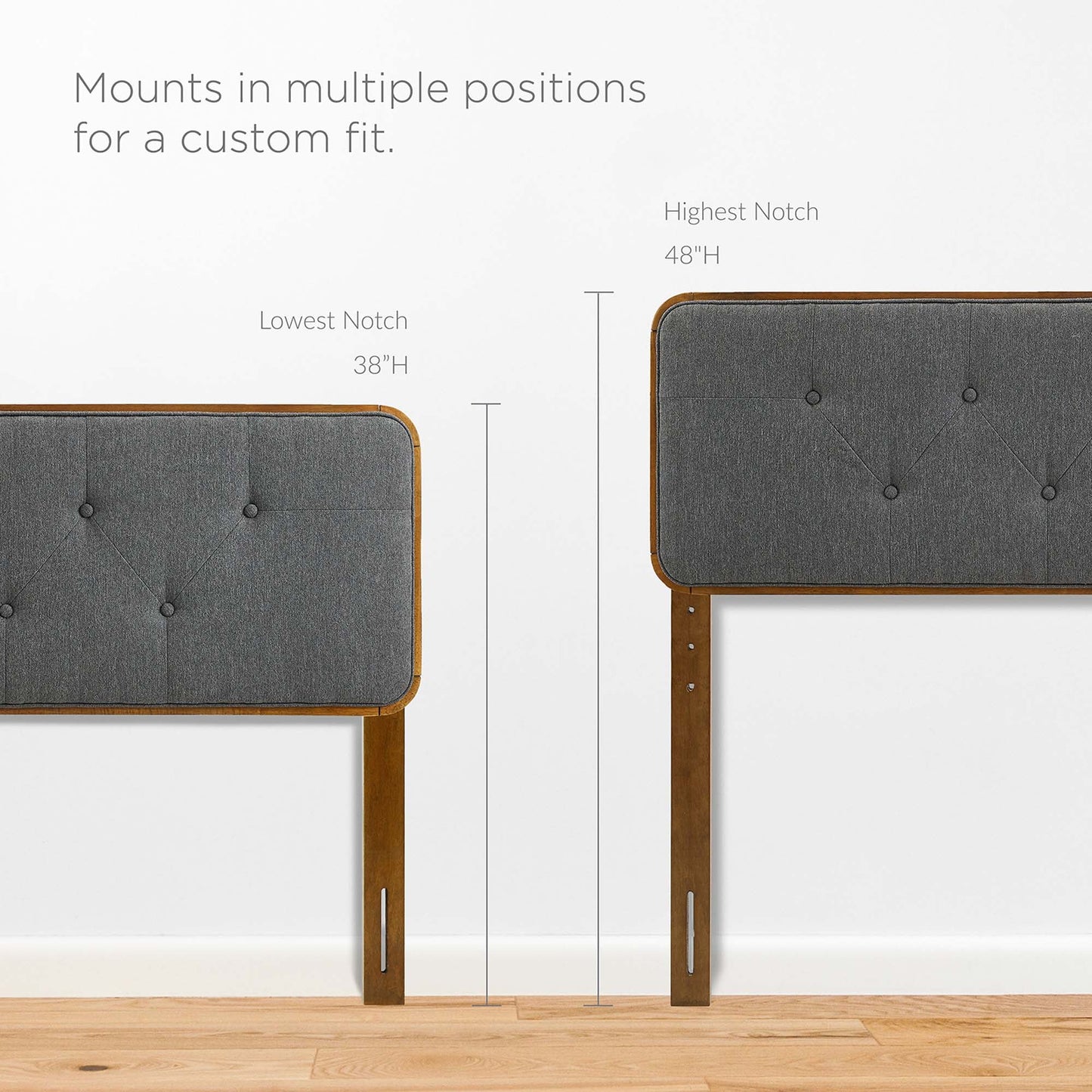 Collins Tufted Fabric and Wood Full Headboard by Modway