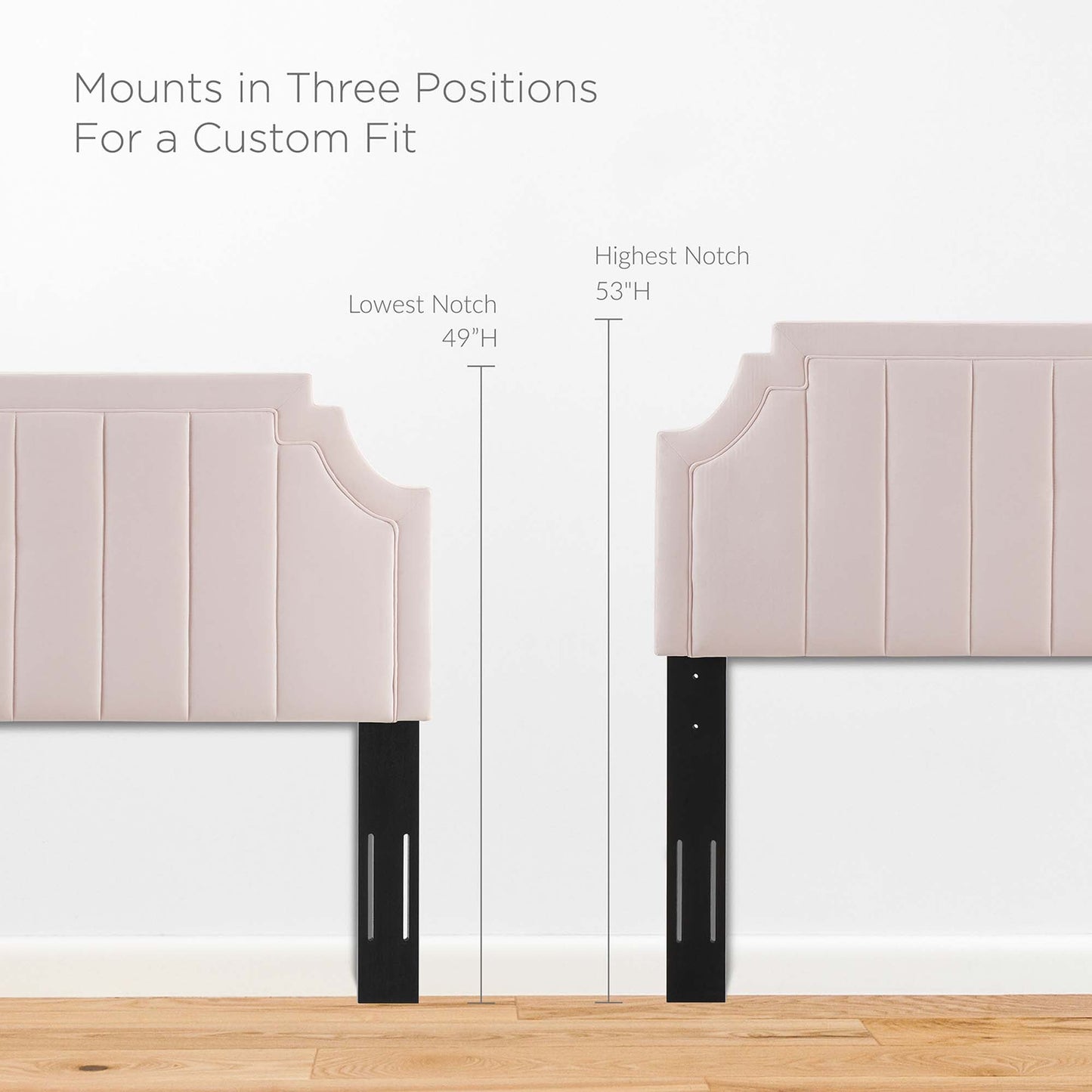 Alyona Channel Tufted Performance Velvet Twin Headboard by Modway