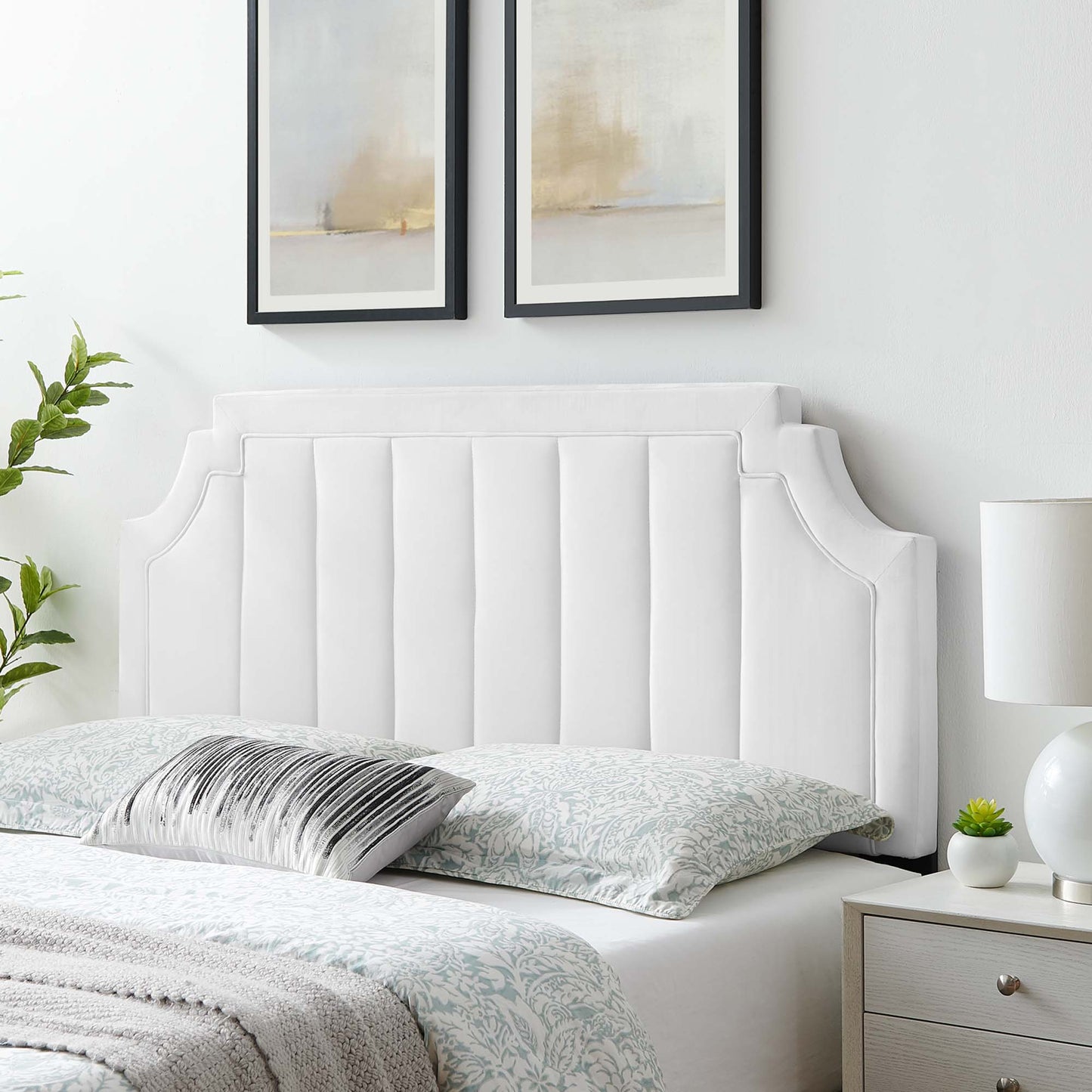 Alyona Channel Tufted Performance Velvet King/California King Headboard by Modway