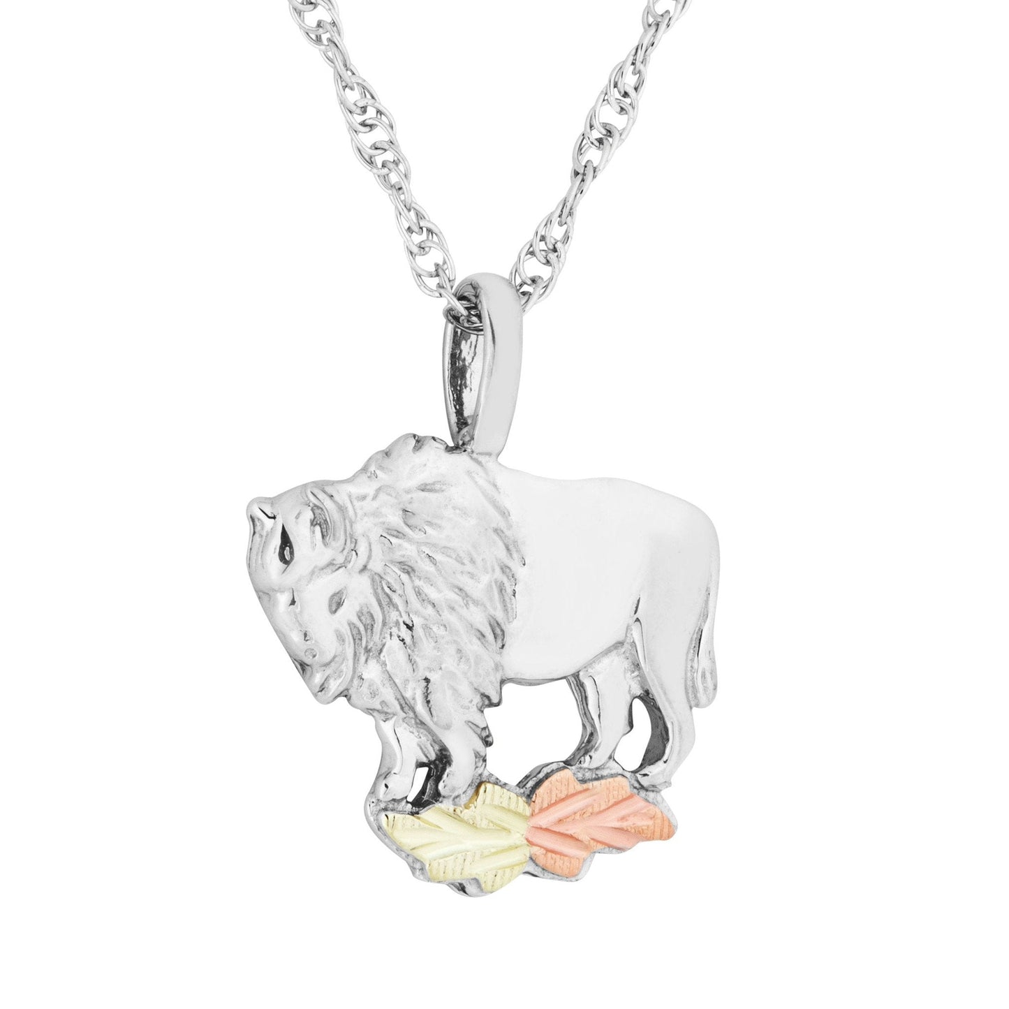 Buffalo - Sterling Silver Black Hills Gold Pendant