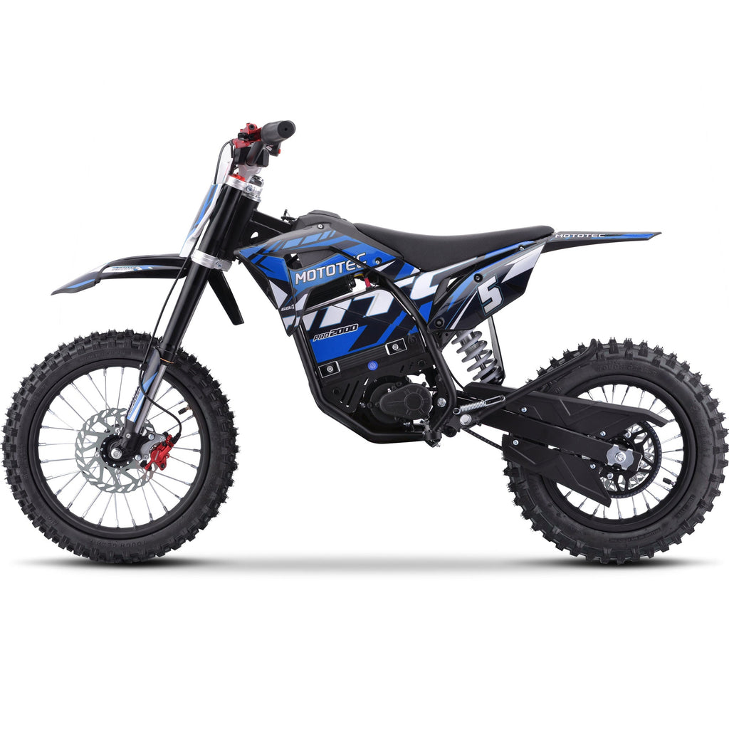60V 2 kW Lithium Electric Dirt Bike (2,000 Watts)