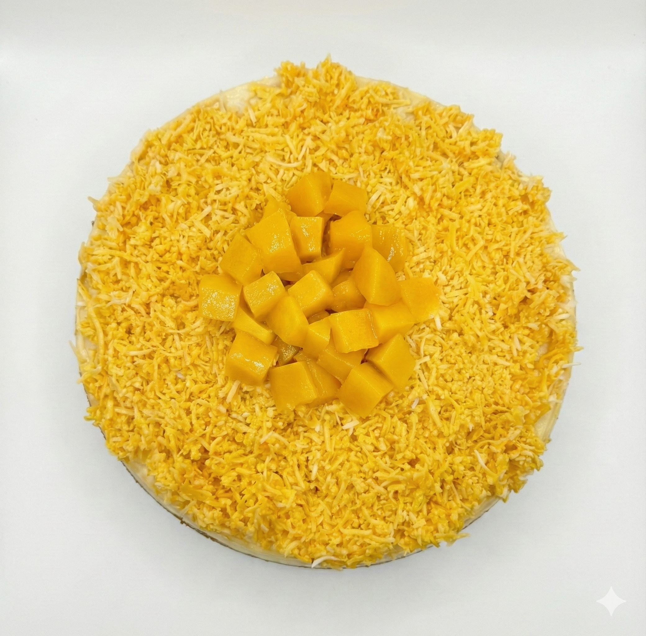 Andy Anand Sugar-Free Coconut Mango Cheesecake, 9-Inch, 2.6 lb – Tropical Flavors, Keto & Diabetic-Friendly, California Cream Cheese Gift