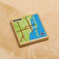 B3 Customs® Miami, FL USA Carte (Carreau 2x2)