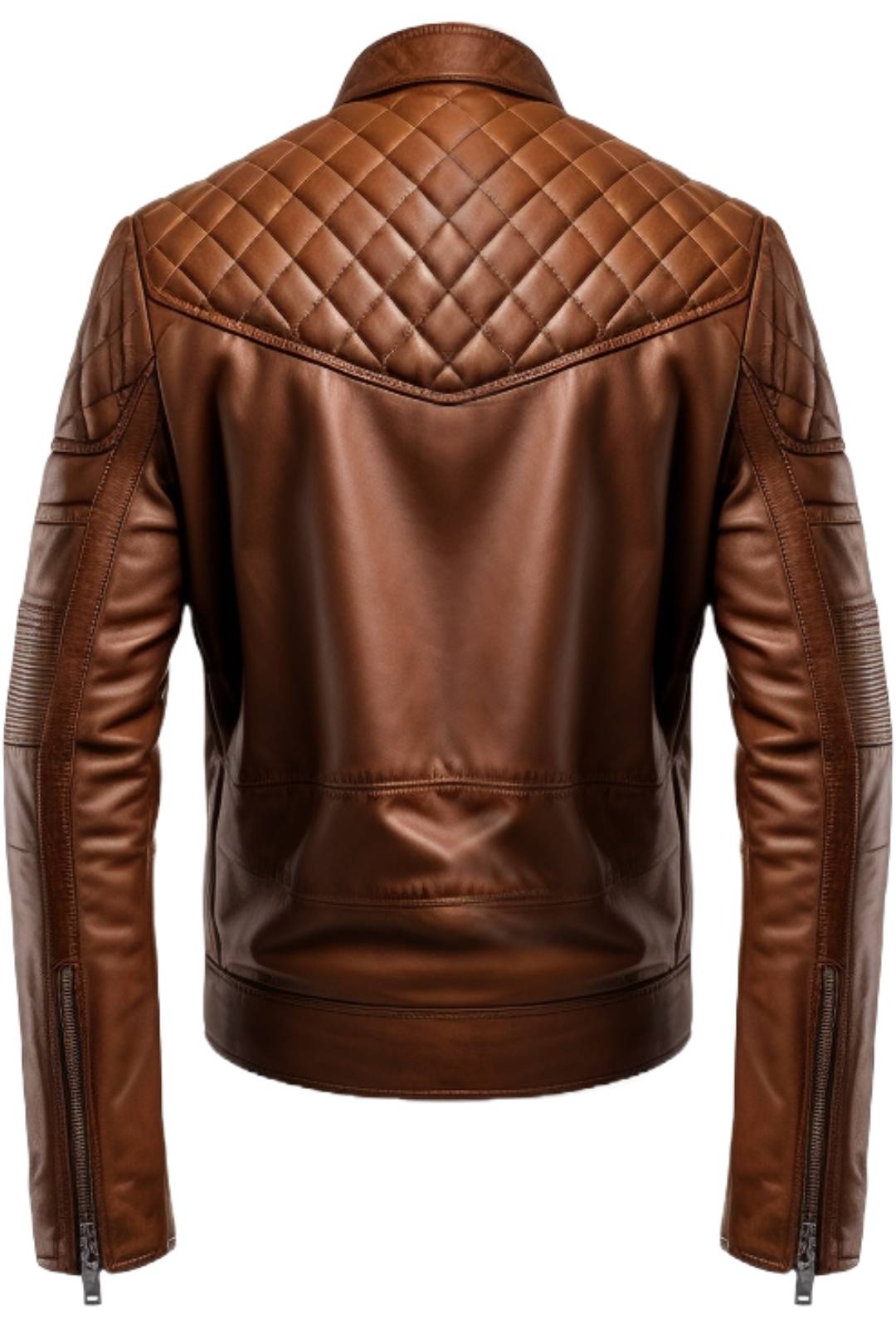 Men’s Brown Racer Cafe Moto Leather Jacket – Biker Jacket Men