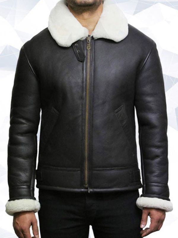 Men’s Aviator RAF B3 Shearling Sheepskin Flying Bomber Jacket