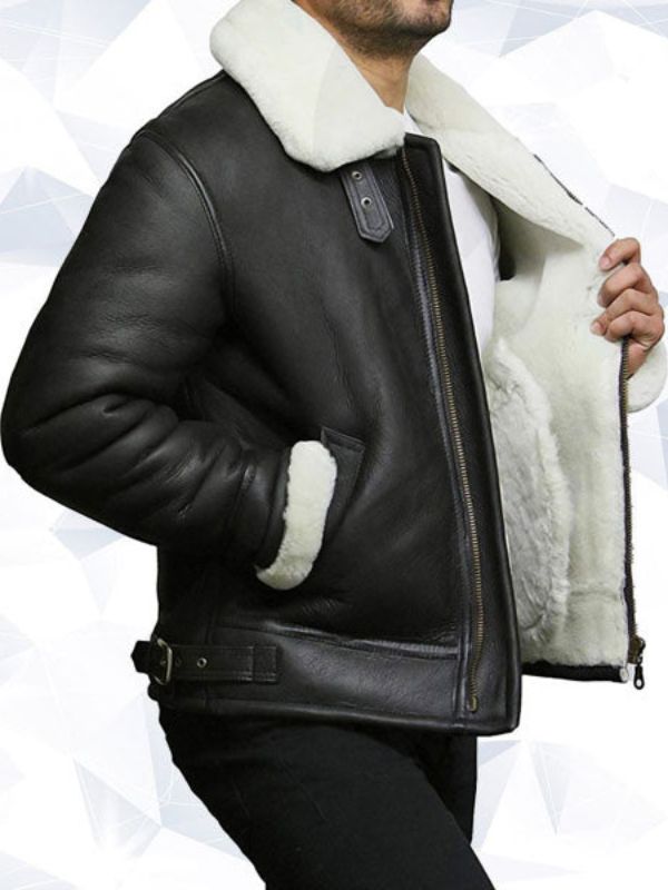 Men’s Aviator RAF B3 Shearling Sheepskin Flying Bomber Jacket