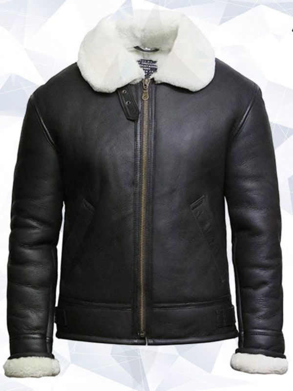 Men’s Aviator RAF B3 Shearling Sheepskin Flying Bomber Jacket