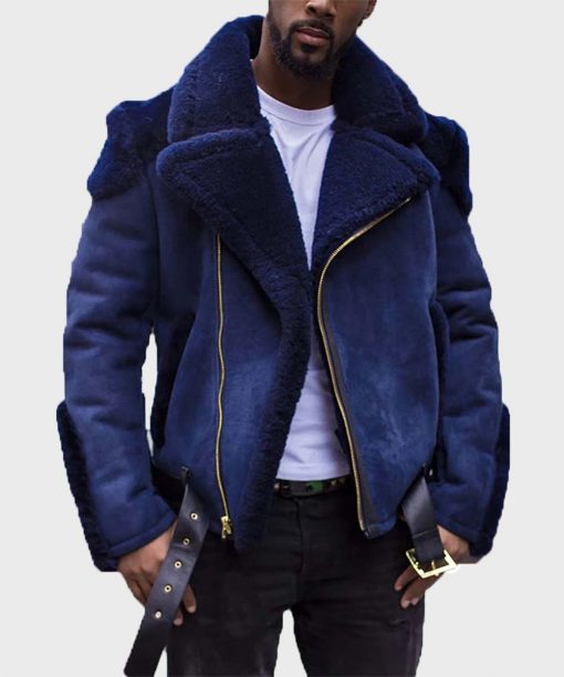 Men’s Casual Sheepskin Shearling Jacket