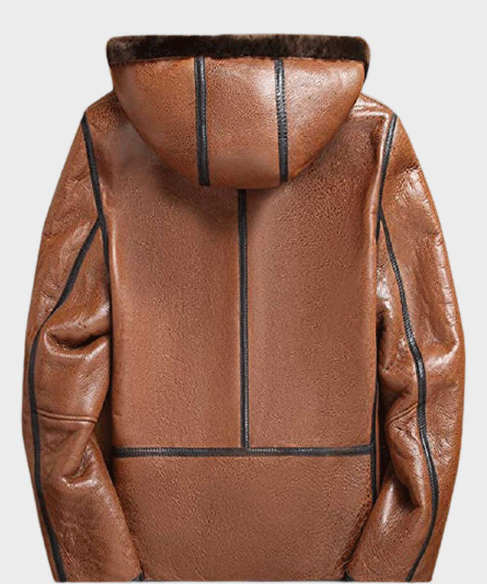 Men’s Shearling Brown Sheepskin Leather Jacket