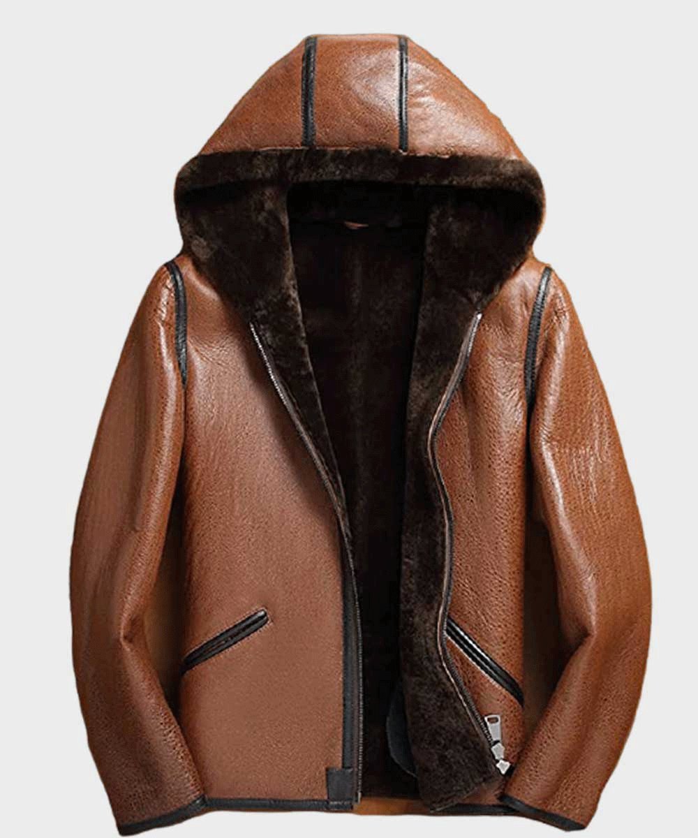 Men’s Shearling Brown Sheepskin Leather Jacket