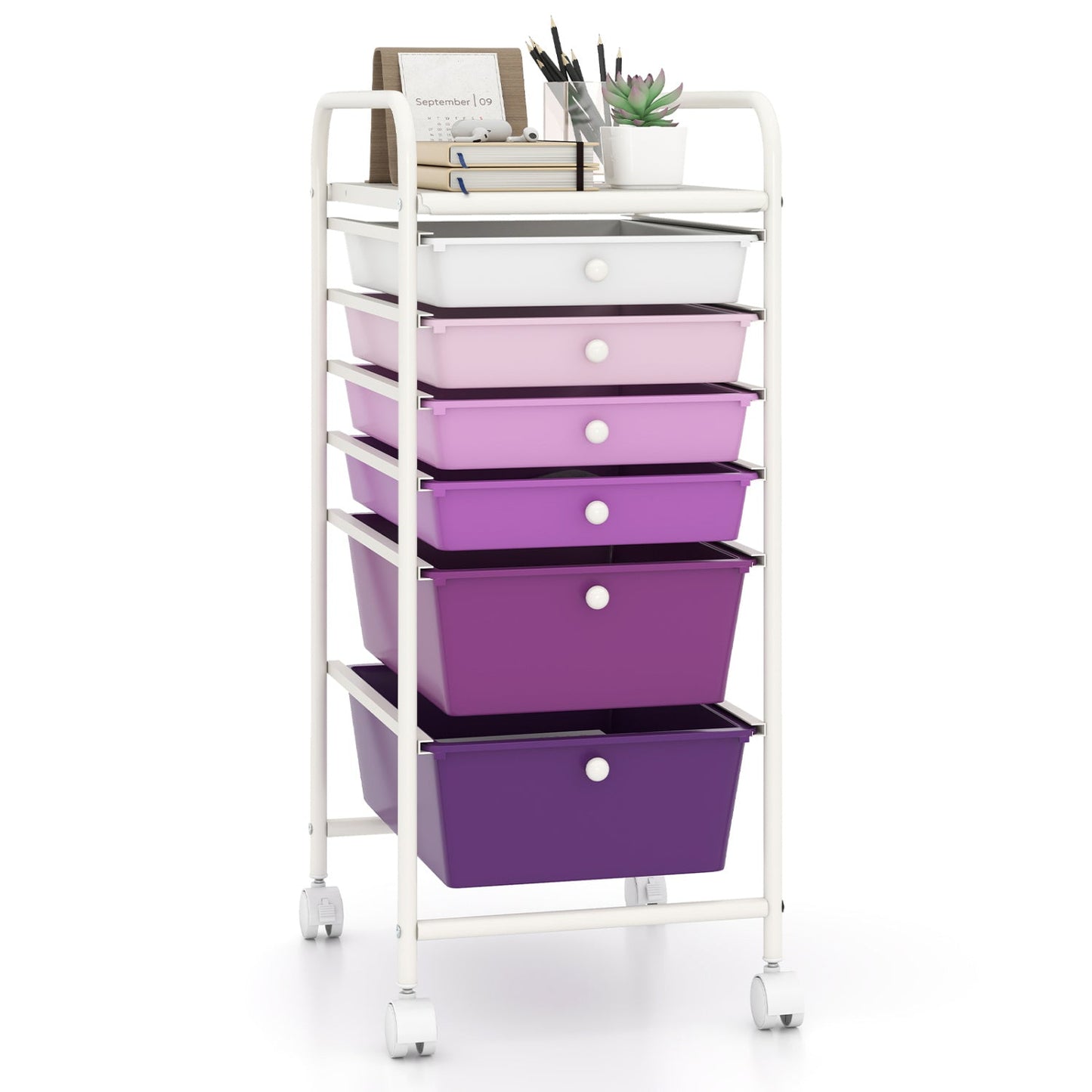 6 Drawers Rolling Storage Cart Organizer